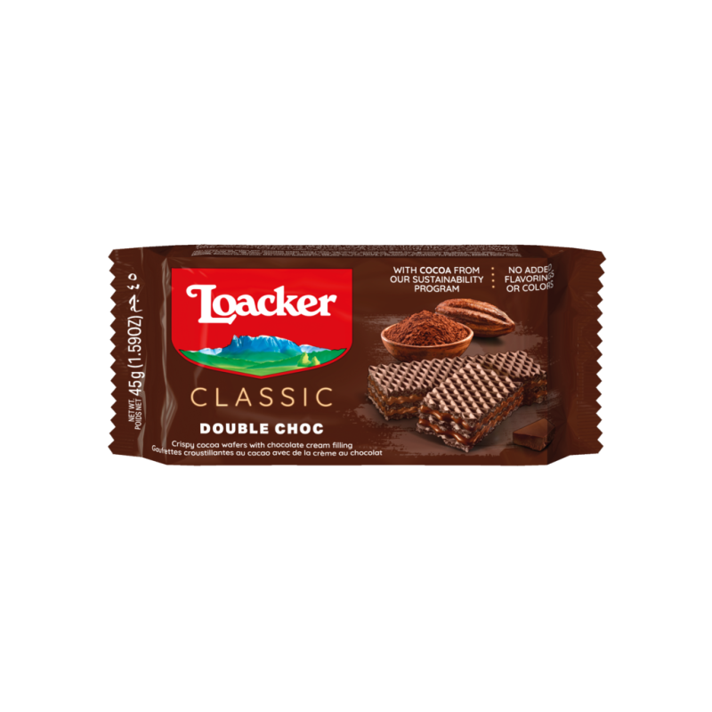 Loacker Double Choc 45g all'ingrosso | Tradewholesale