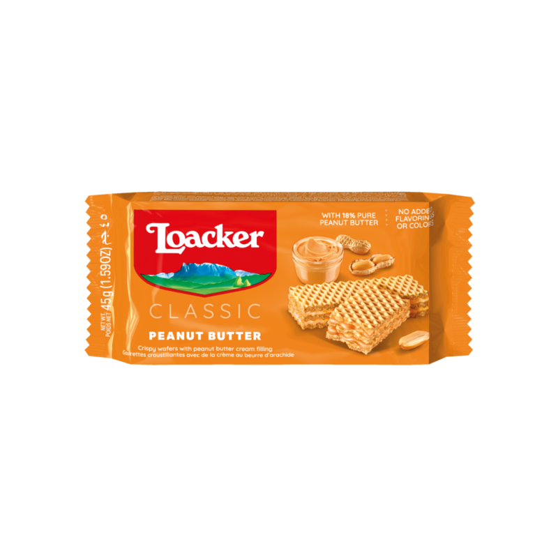 Loacker Peanut Butter 45g all'ingrosso | Tradewholesale