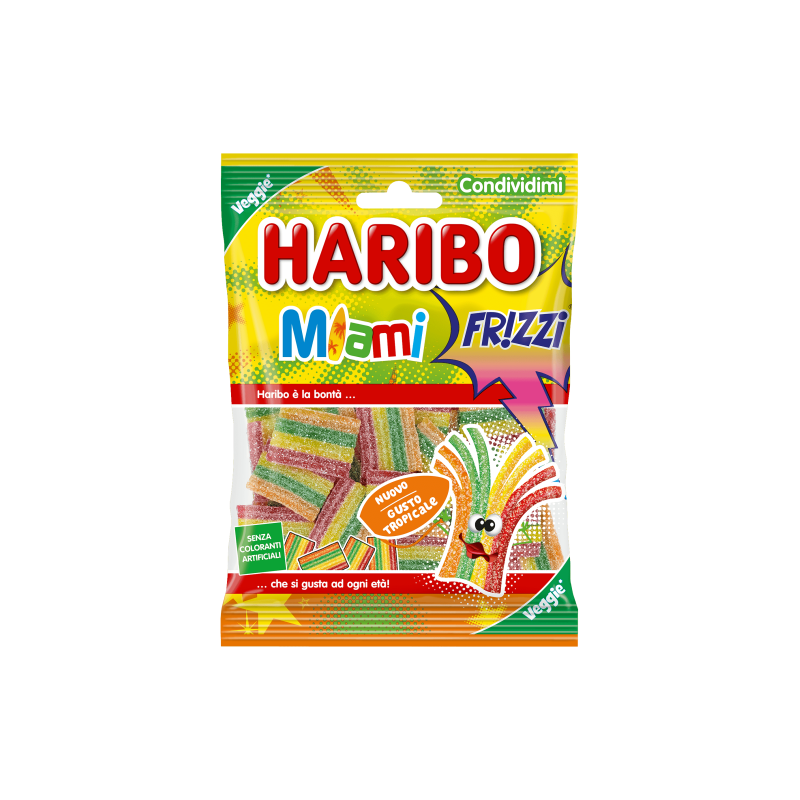 Haribo Miami Frizzi 80 g all'ingrosso | Tradewholesale