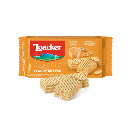 Loacker Peanut Butter 45g all'ingrosso | Tradewholesale