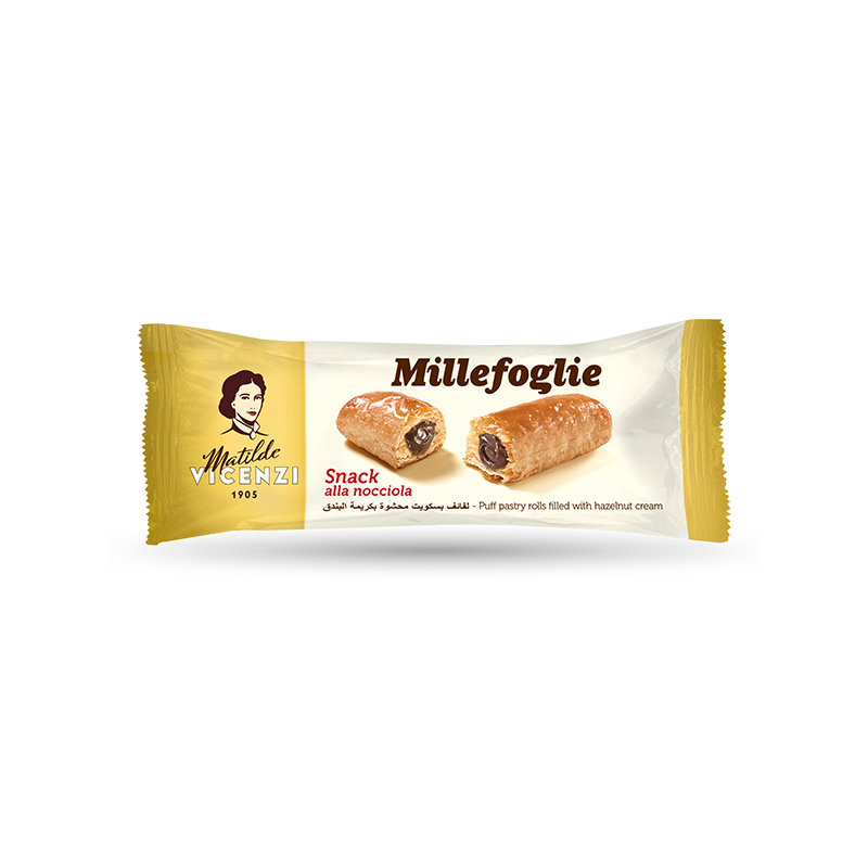 Vicenzi Millefoglie Nocciola 25g all'ingrosso | Tradewholesale