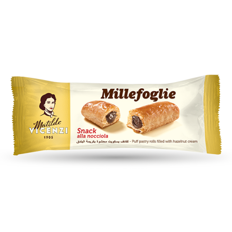 Vicenzi Millefoglie Nocciola 25g all'ingrosso | Tradewholesale