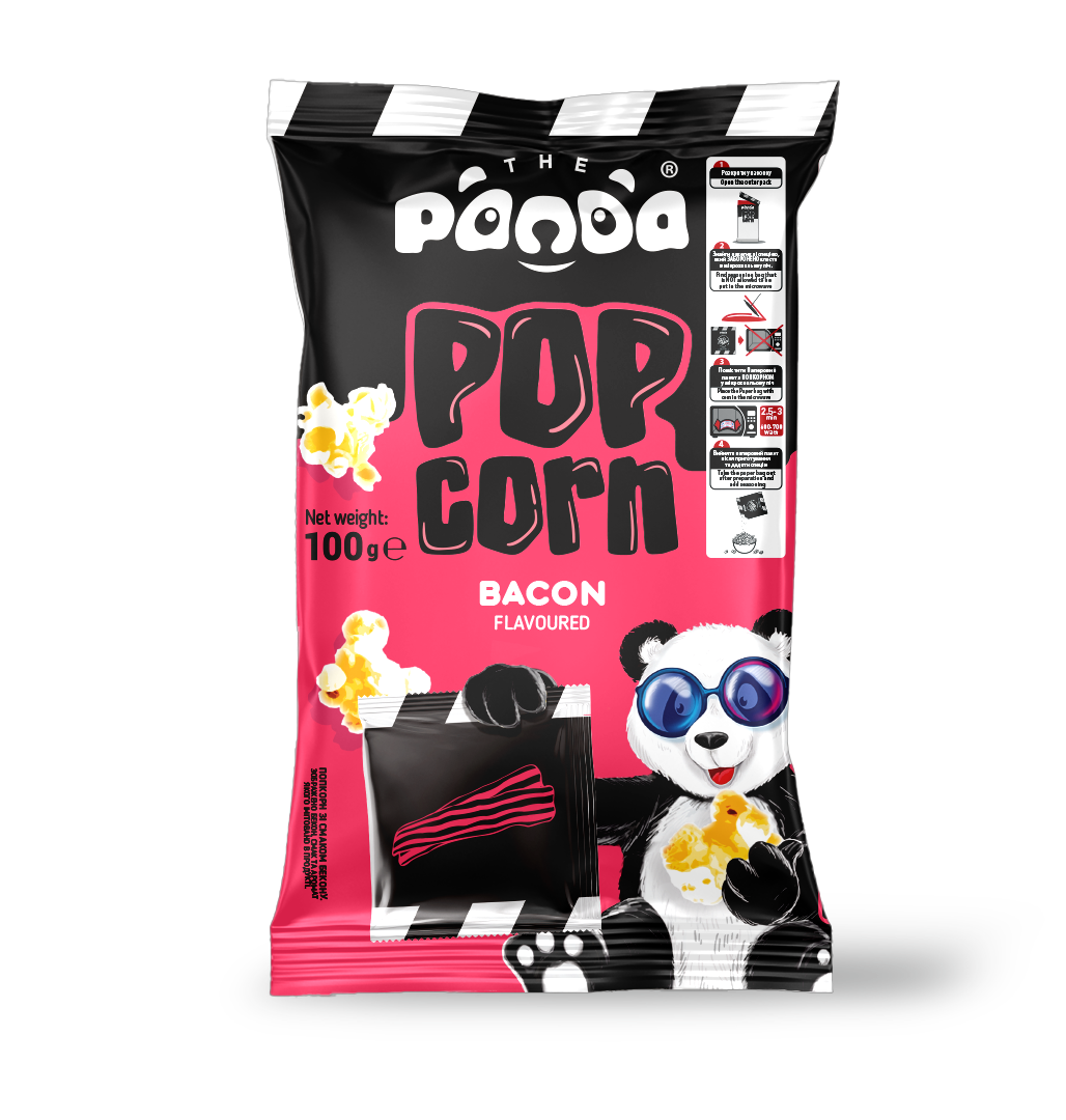THE PANDA MICROWAVE POPCORN WITH BACON FLAVOUR 100GR (CONF.20) - 22/04/26