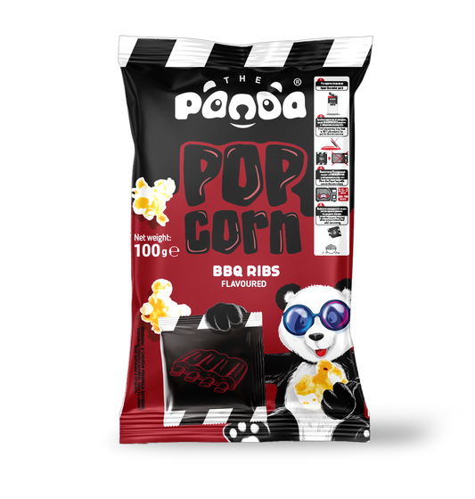 THE PANDA MICROWAVE POPCORN WITH BBQ RIBS FLAVOUR 100GR (CONF.20) - 28/02/26