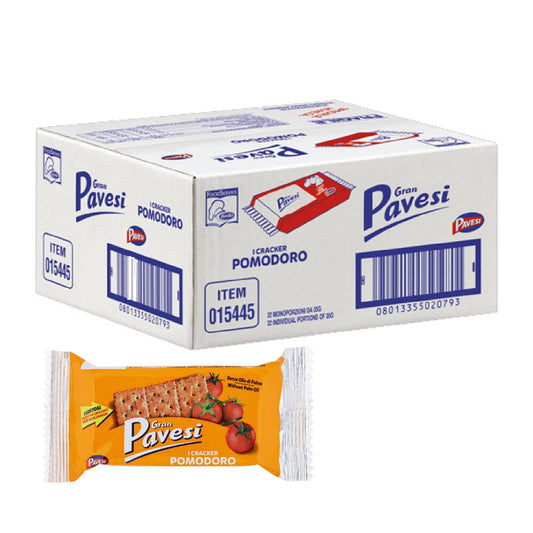 PAVESI  CRACKERS POMODORO & GRANA (CONF.32) - (PREORDINE)