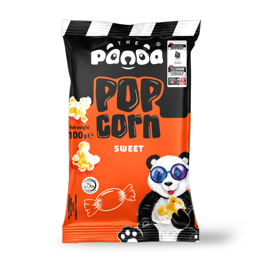 THE PANDA MICROWAVE POPCORN WITH SWEET FLAVOUR 100GR (CONF.20) - 04/03/26