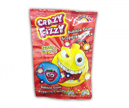 CRAZY FIZZY BUBBLE GUM  FRAGOLA 7GR (CONF.50) - (PREORDINE)