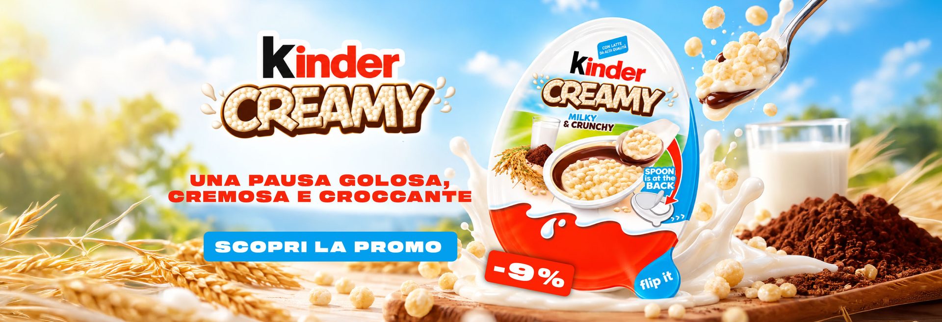 Kinder Creamy in promo -9%: una pausa golosa, cremosa e croccante