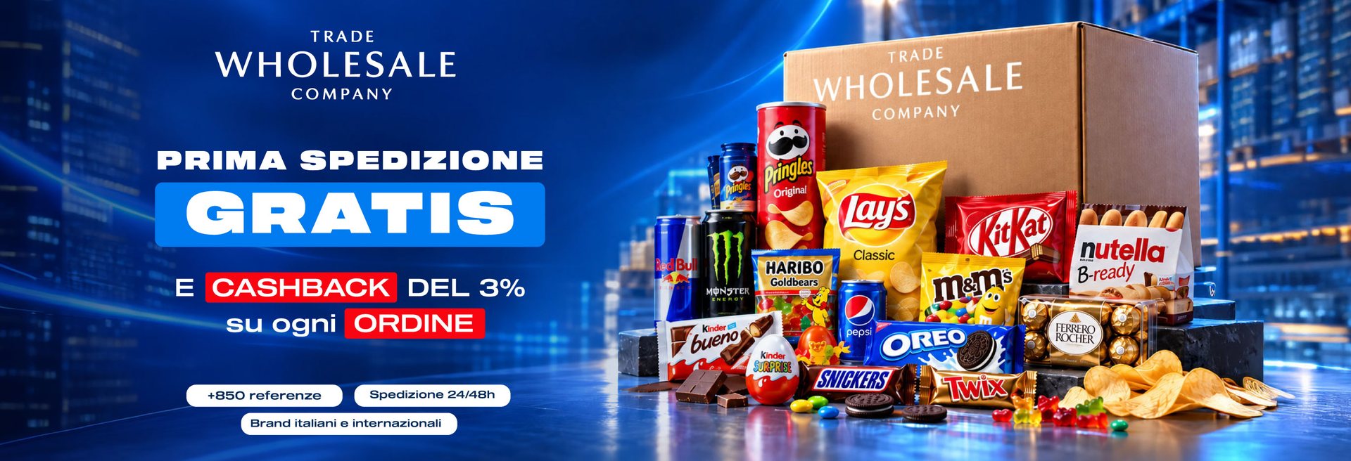 Prima spedizione gratis e cashback del 3% su ogni ordine
